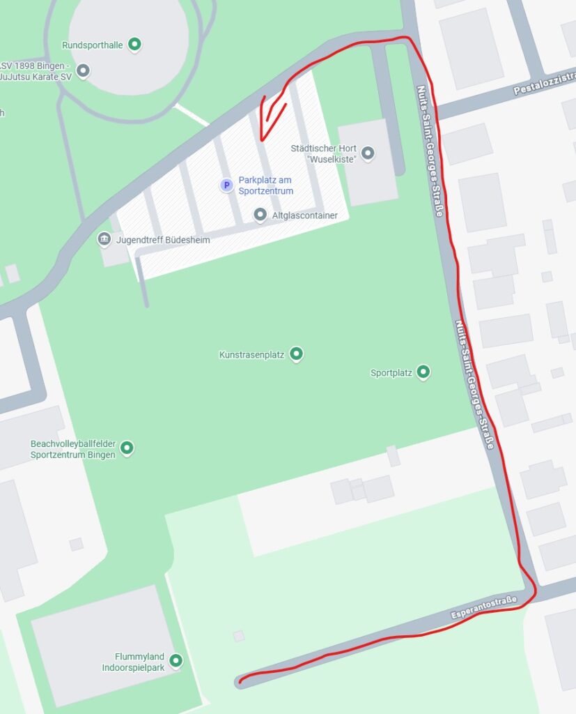 Parkplätze Rundsporthalle